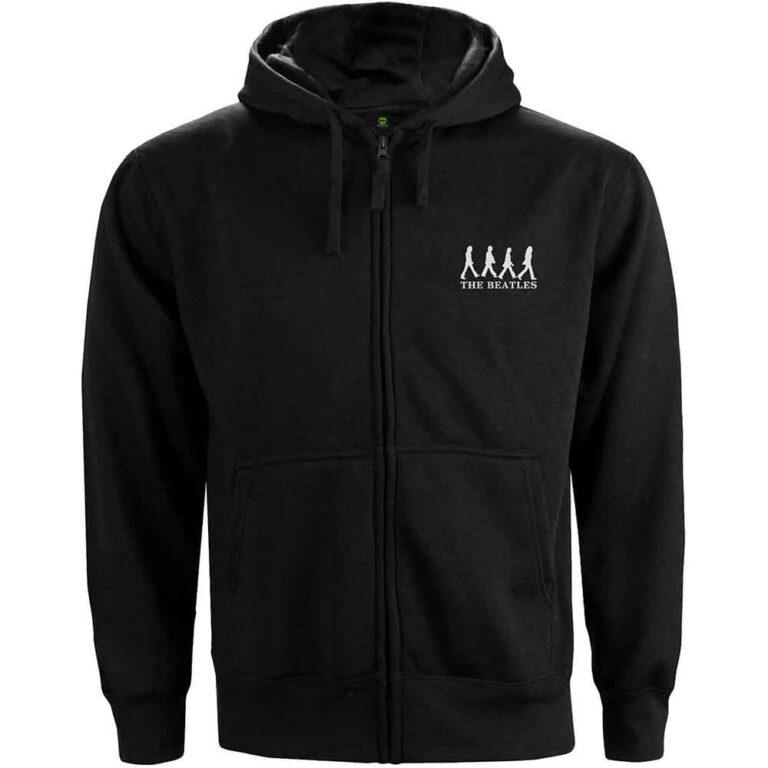The Beatles Abbey Road Black Back Print Zip Hoodie