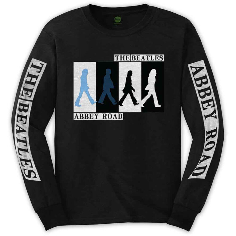 The Beatles Abbey Road Colours Crossing Black Sleeve Print Long Sleeve T-Shirt