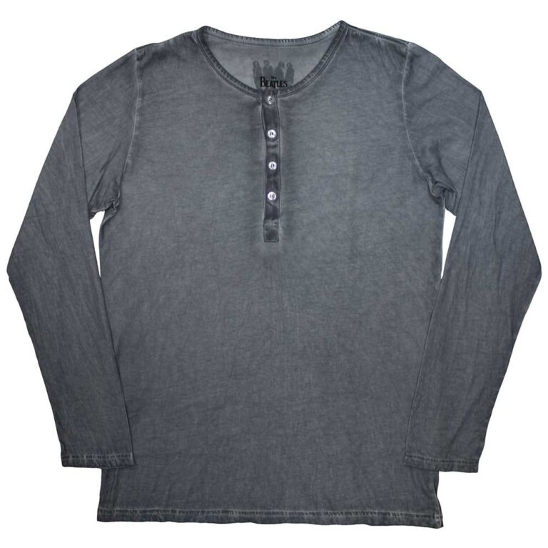 The Beatles Abbey Road Back Print Stone Wash Blue Back Print Long Sleeve T-Shirt