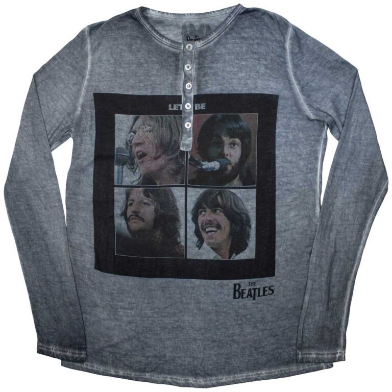 The Beatles Let It Be Stone Wash Blue Long Sleeve T-Shirt