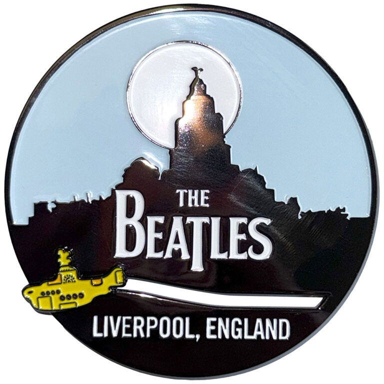 The Beatles Premium Liverpool Skyline & Yellow Submarine Fridge Magnet