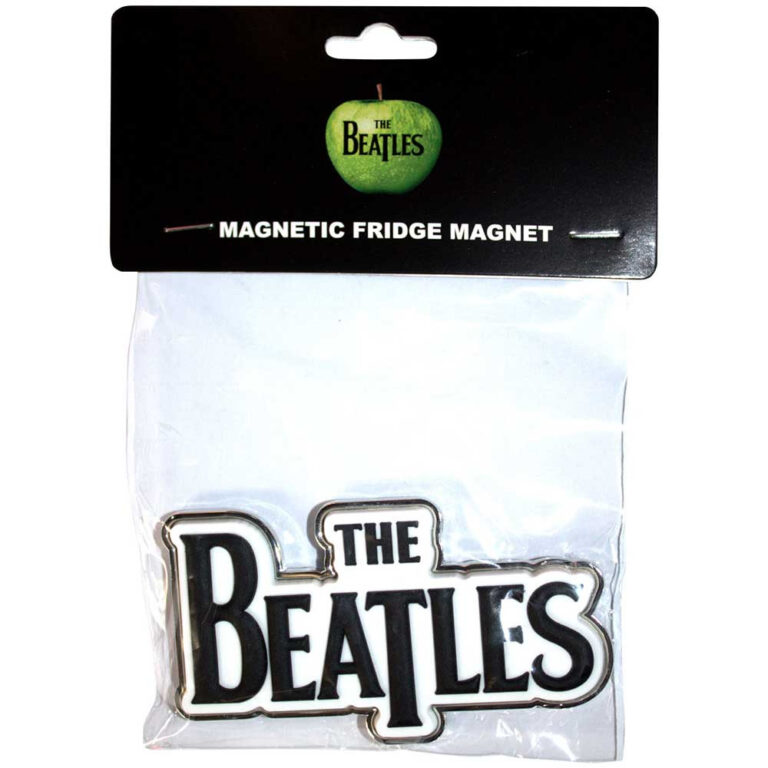The Beatles Black Drop T Logo Fridge Magnet