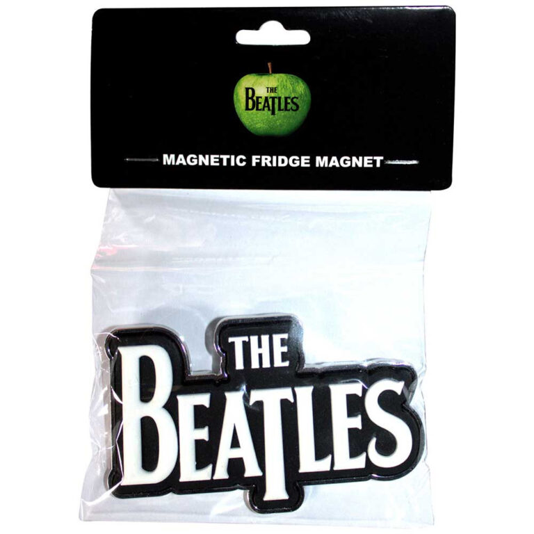 The Beatles White Drop T Logo Fridge Magnet