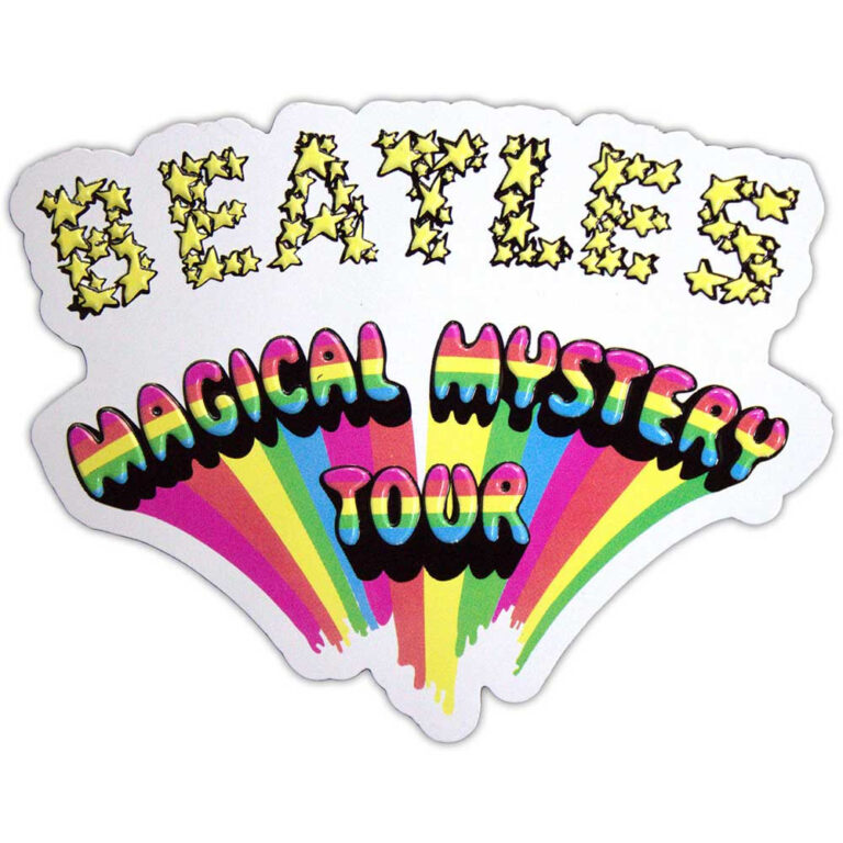 The Beatles Magical Mystery Tour Logo Embossed Fridge Magnet