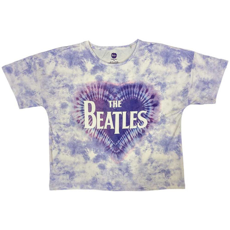 The Beatles Heart & Drop T Logo White Ladies Pyjamas