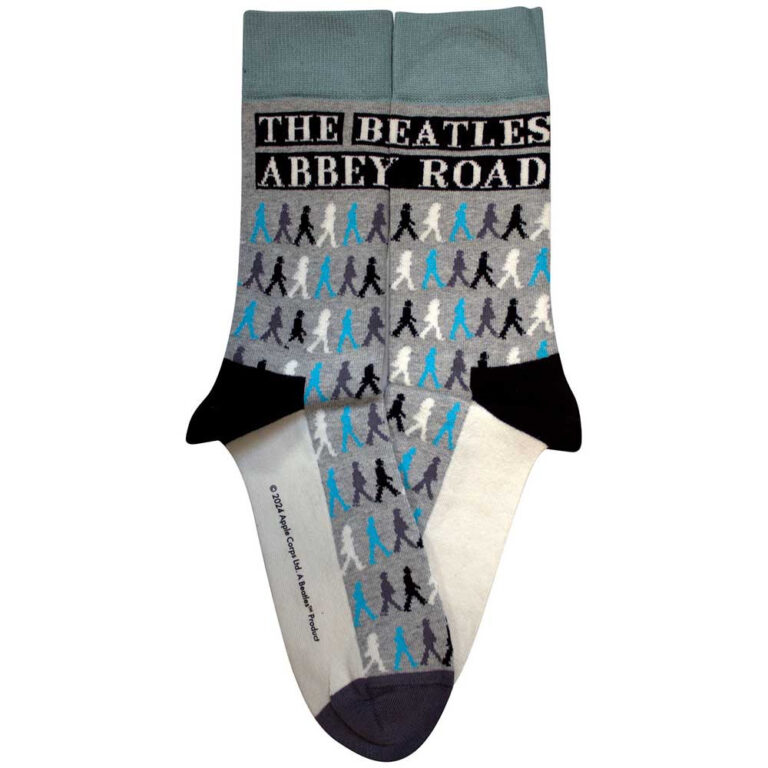 The Beatles Unisex Abbey Road Colours Crossing Repeat Grey Socks