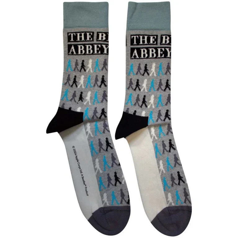 The Beatles Unisex Abbey Road Colours Crossing Repeat Grey Socks