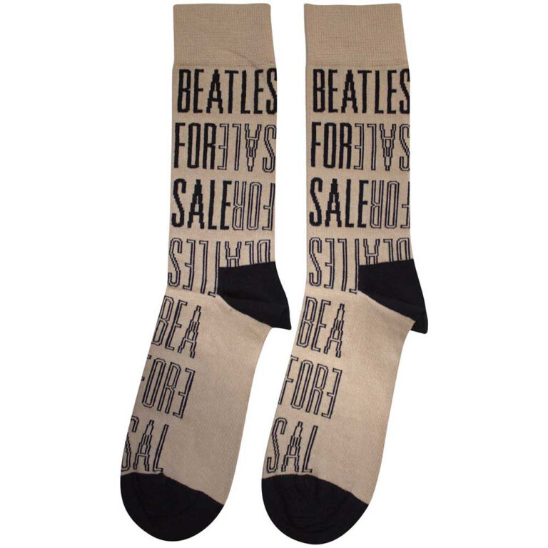 The Beatles Unisex For Sale Text Outlines Repeat Sand Socks