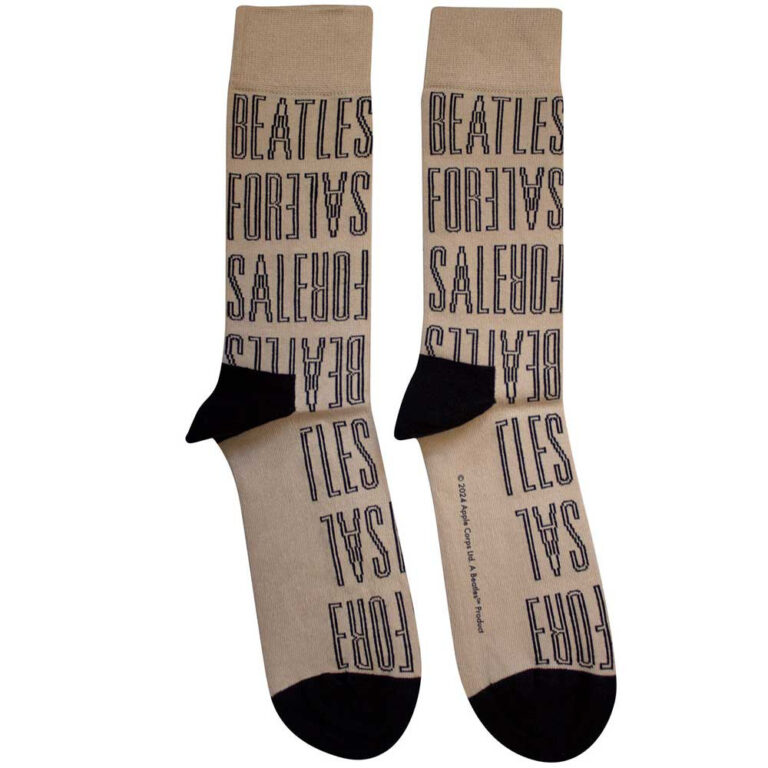 The Beatles Unisex For Sale Text Outlines Repeat Sand Socks