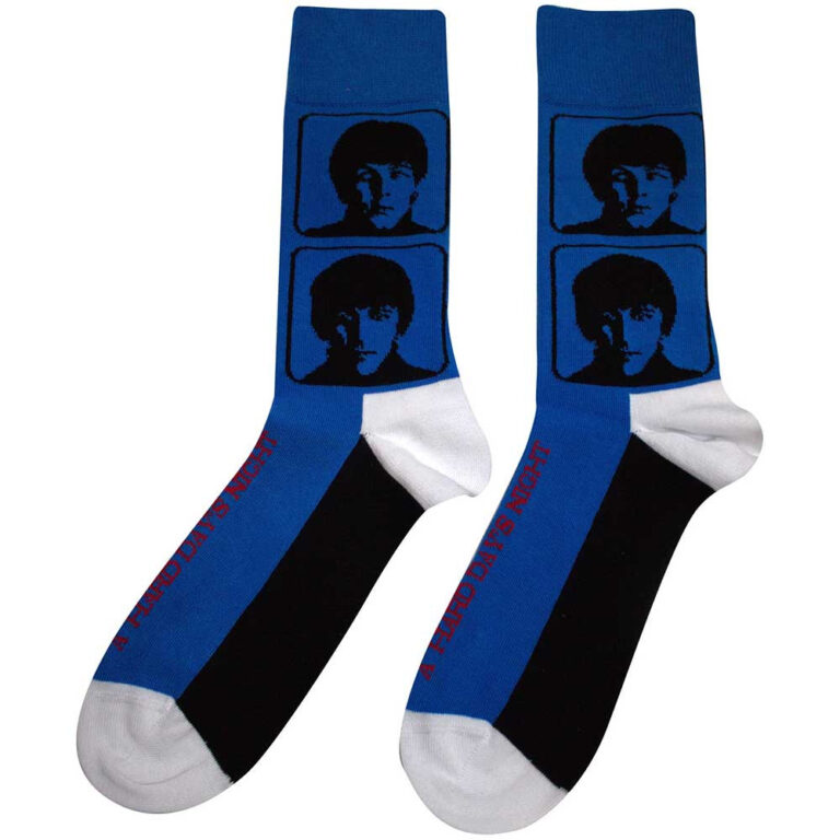The Beatles Unisex Hard Day’s Night Headshots Blue UK Size 7 – 11 Socks