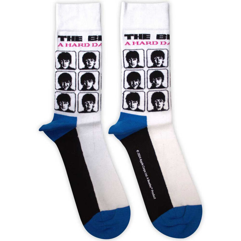 The Beatles Unisex A Hard Day’s Night Album White Socks