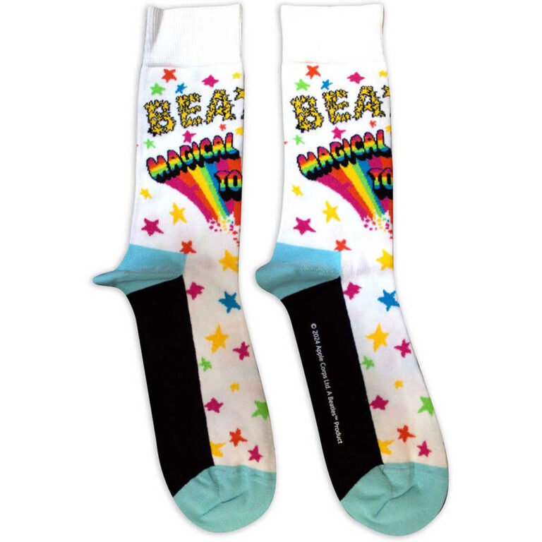 The Beatles Unisex Magical Mystery Tour White UK Size 4 – 7 Socks
