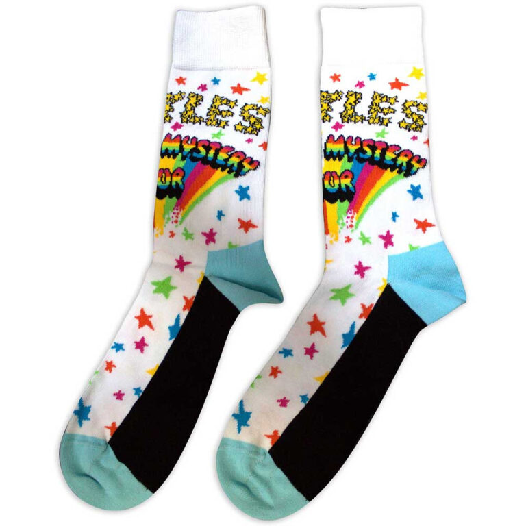 The Beatles Unisex Magical Mystery Tour White UK Size 7 – 11 Socks