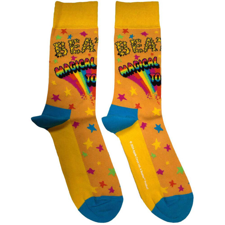 The Beatles Unisex Magical Mystery Tour Orange UK Size 4 – 7 Socks