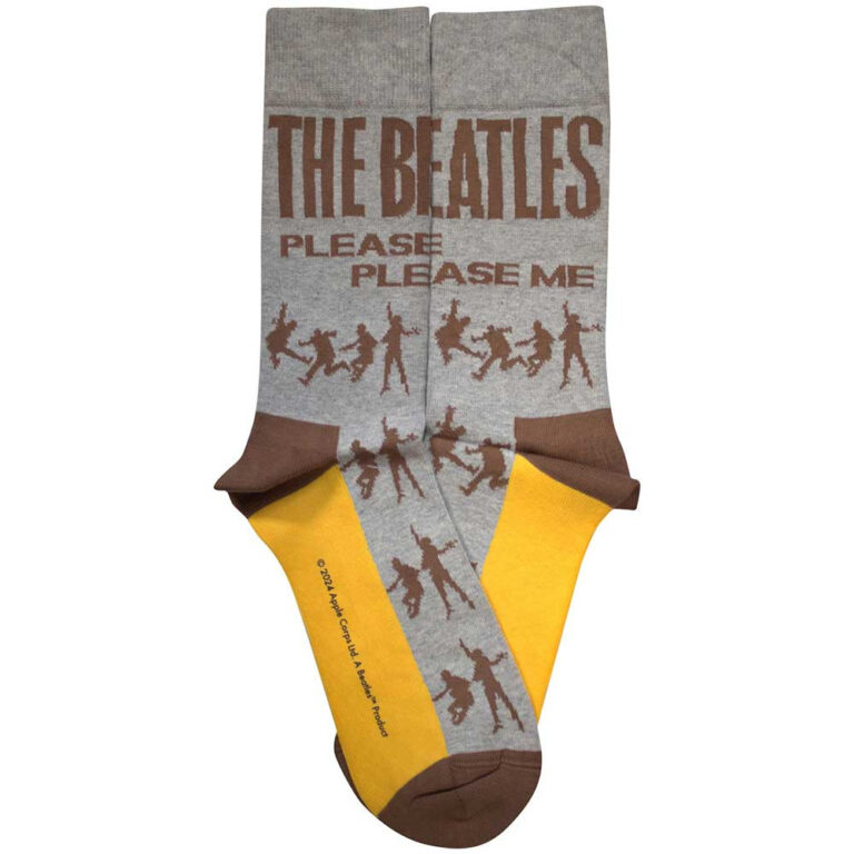 The Beatles Unisex Please Please Me Silhouettes Grey Socks