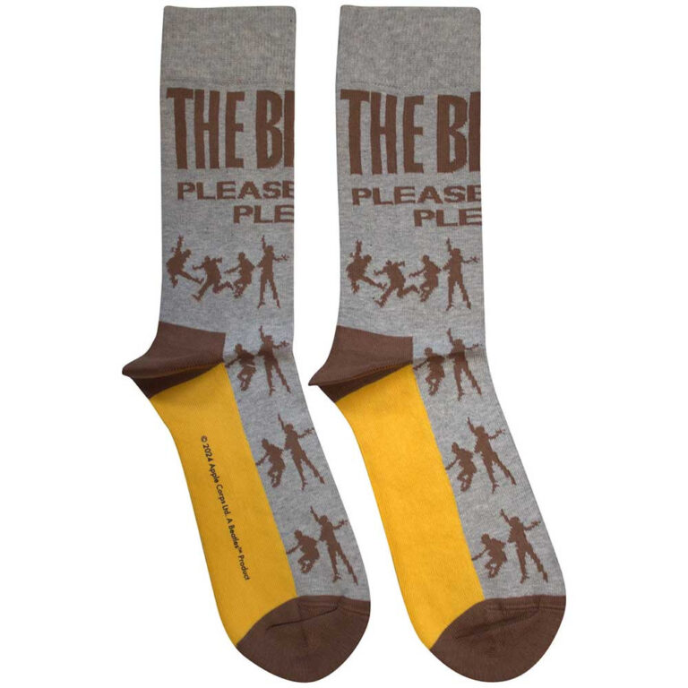 The Beatles Unisex Please Please Me Silhouettes Grey Socks