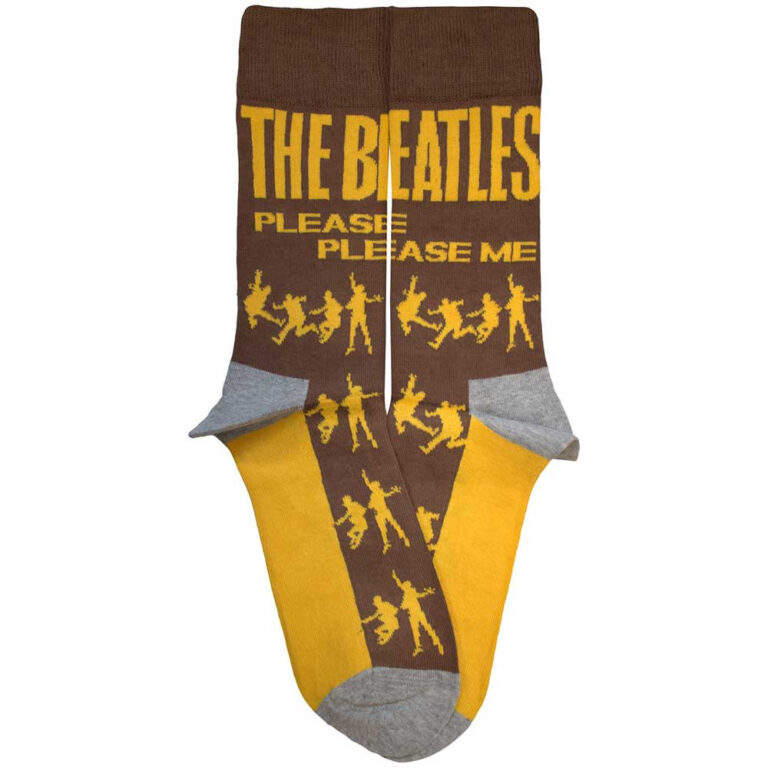 The Beatles Unisex Please Please Me Silhouettes Brown Socks