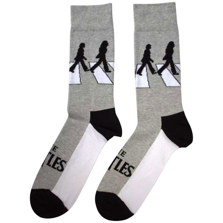 The Beatles Unisex Abbey Road Silhouettes Grey UK Size 4 – 7 Socks