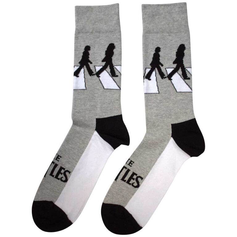 The Beatles Unisex Abbey Road Silhouettes Grey Socks