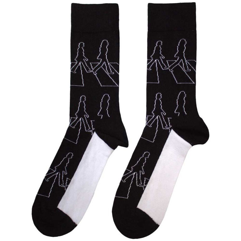 The Beatles Unisex Abbey Road Outlines Black Socks