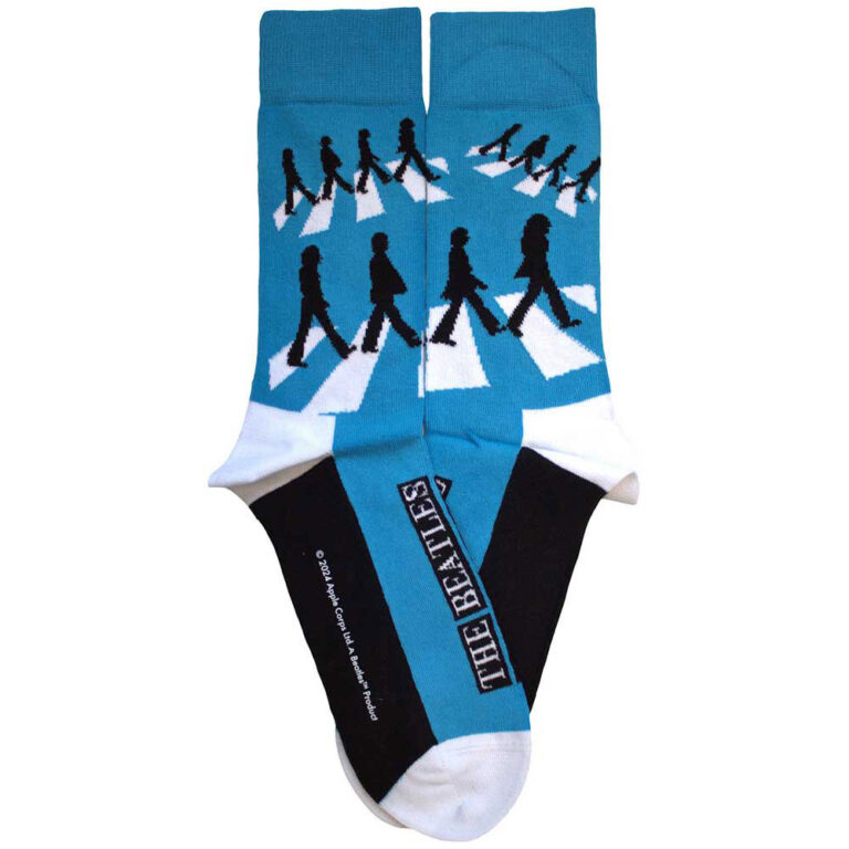 The Beatles Unisex Abbey Road Silhouettes Repeat Blue UK Size 4 – 7 Socks
