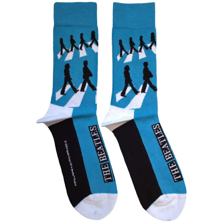 The Beatles Unisex Abbey Road Silhouettes Repeat Blue UK Size 4 – 7 Socks