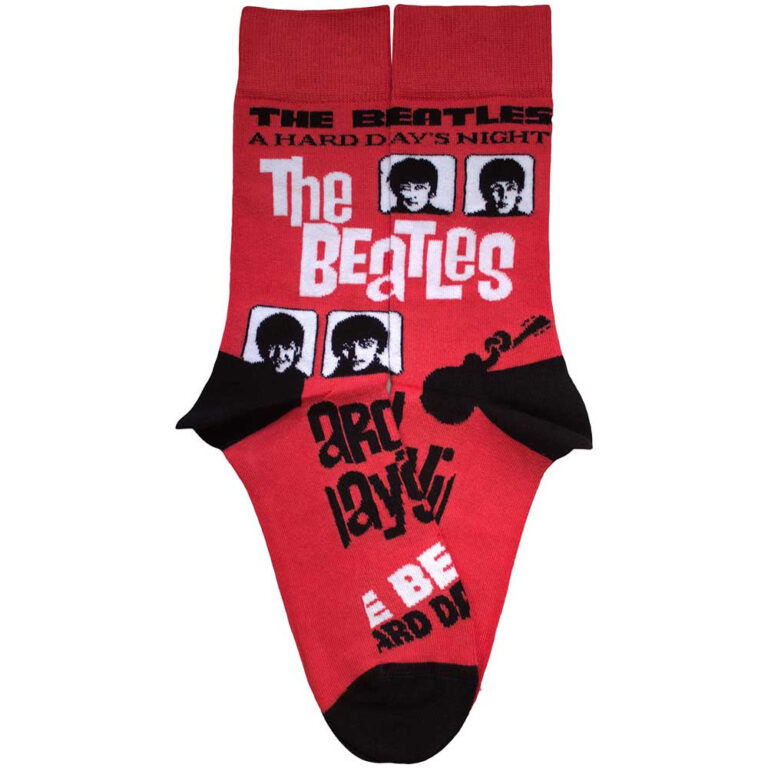 The Beatles Unisex A Hard Day’s Night Red Socks