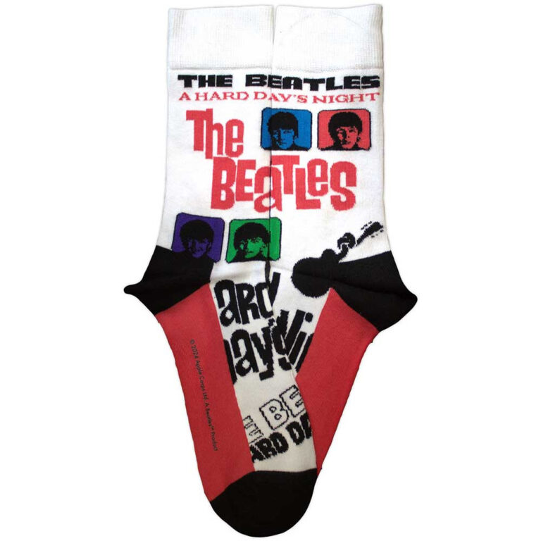 The Beatles Unisex A Hard Day’s Night Colours White Socks