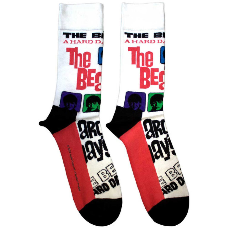 The Beatles Unisex A Hard Day’s Night Colours White Socks