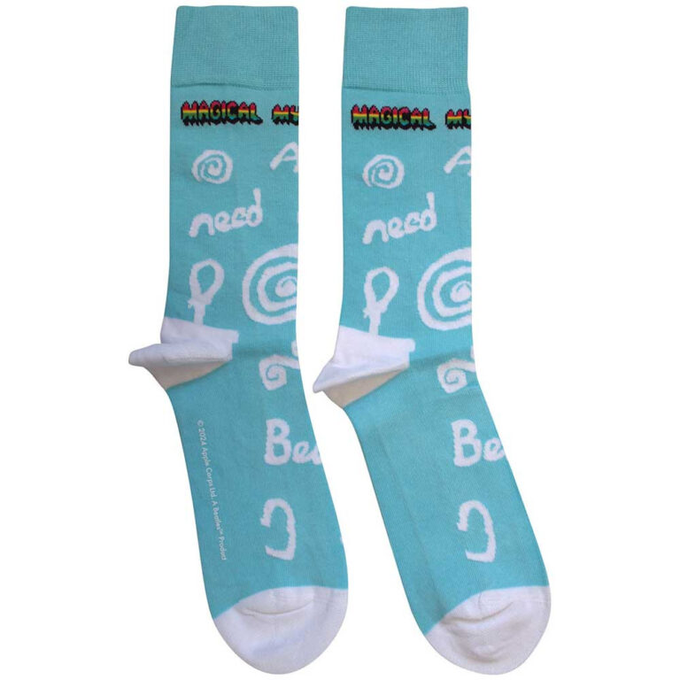 The Beatles Unisex Magical Mystery Tour All You Need Is Love Light Blue Socks