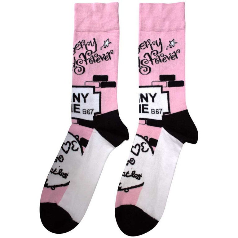 The Beatles Unisex Strawberry Fields/Penny Lane Pink Socks