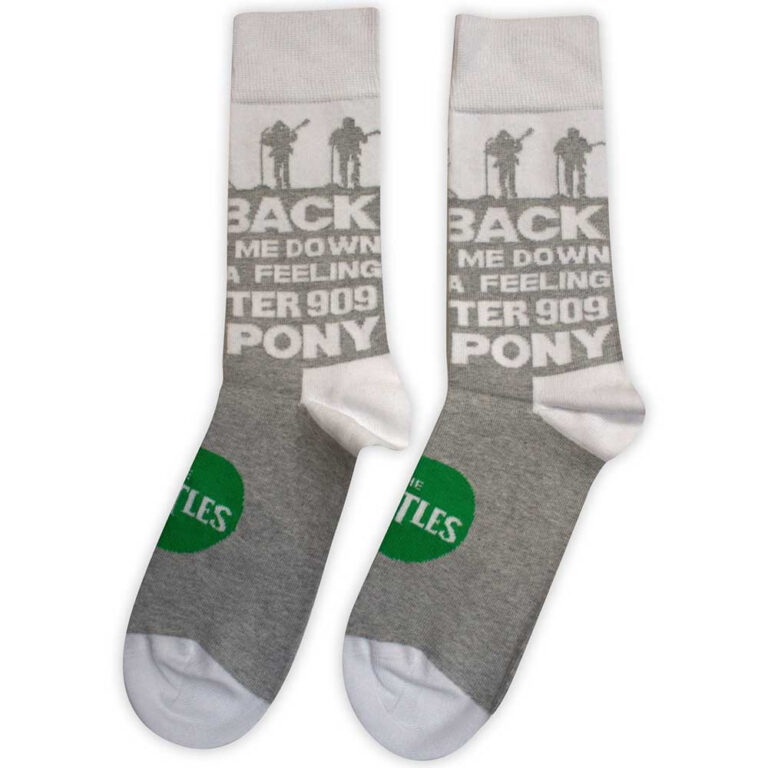 The Beatles Unisex Rooftop Silhouettes & Apple Grey Socks