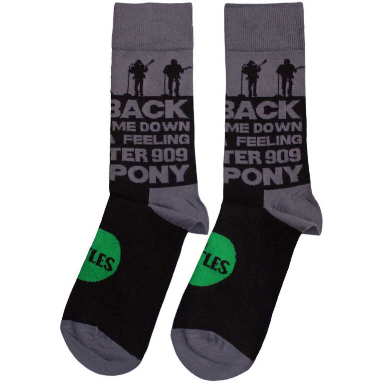 The Beatles Unisex Rooftop Silhouettes & Apple Black Socks
