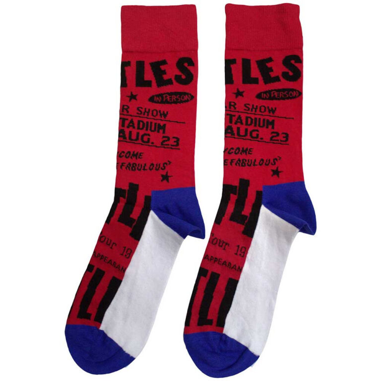 The Beatles Unisex USA Red Socks