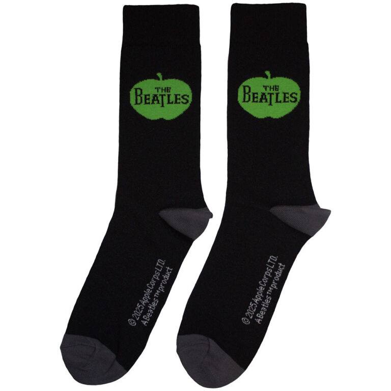 The Beatles Unisex Apple Black UK Size 6 – 11 Socks