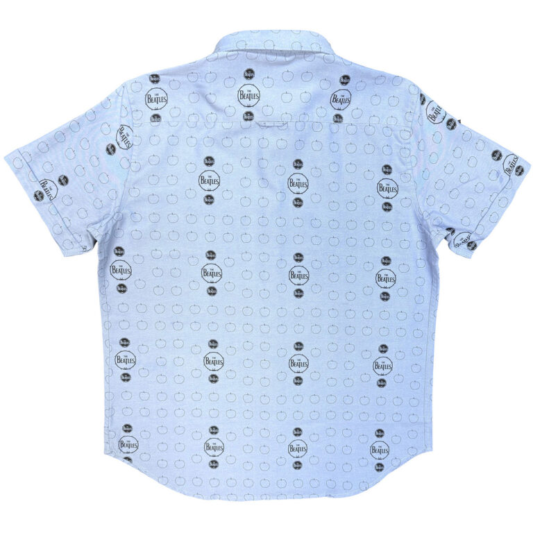 The Beatles Drum & Apples Oxford Blue All Over Print T-Shirt