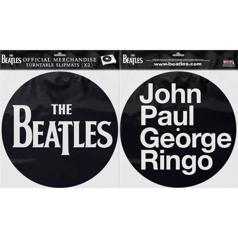 The Beatles Drop T Logo & JPGR Turntable Slipmat Set