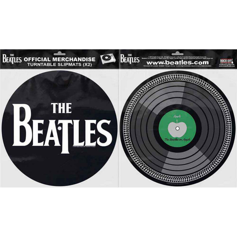 The Beatles Drop T Logo & Apple Turntable Turntable Slipmat Set
