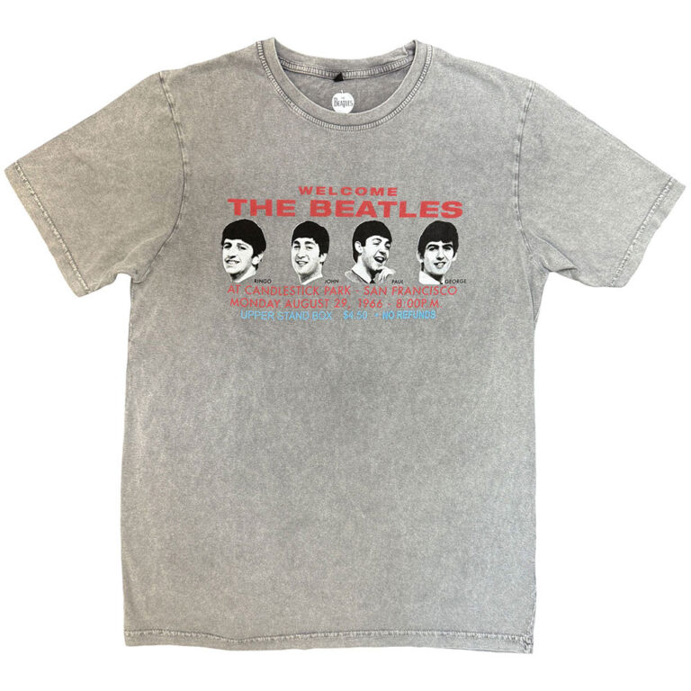 The Beatles Candlestock Park Heads Grey T-Shirt