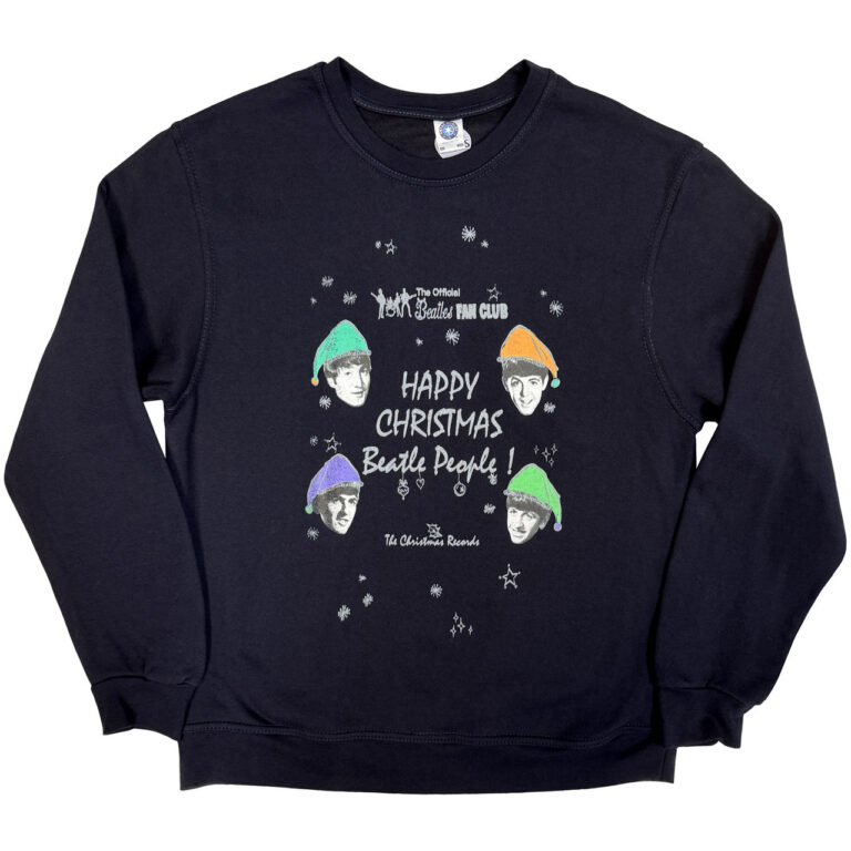 The Beatles Happy Christmas Navy Blue Sweatshirt