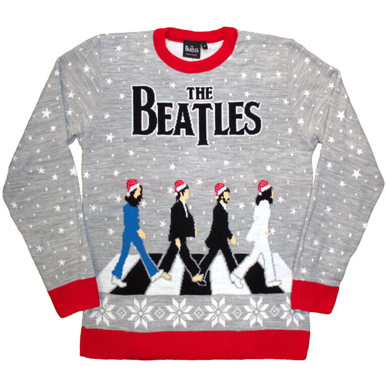 The Beatles Drop T / Abbey Road Xmas Grey Jumper