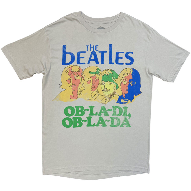 The Beatles Vintage Ob La Di Grey Back Print T-Shirt