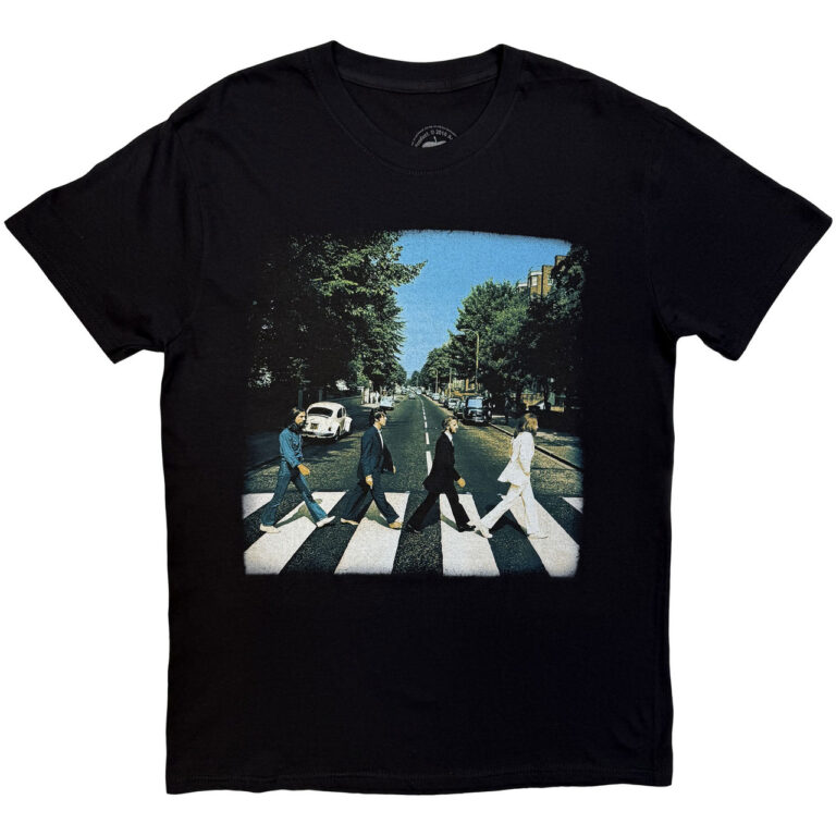 The Beatles Vintage Abbey Road Black Back Print T-Shirt
