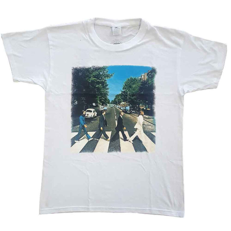 The Beatles Vintage Abbey Road White Back Print T-Shirt
