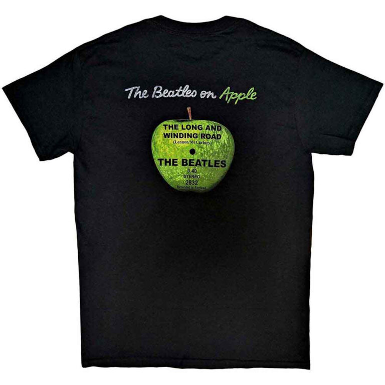 The Beatles Vintage Long & Winding Road Black Back Print T-Shirt