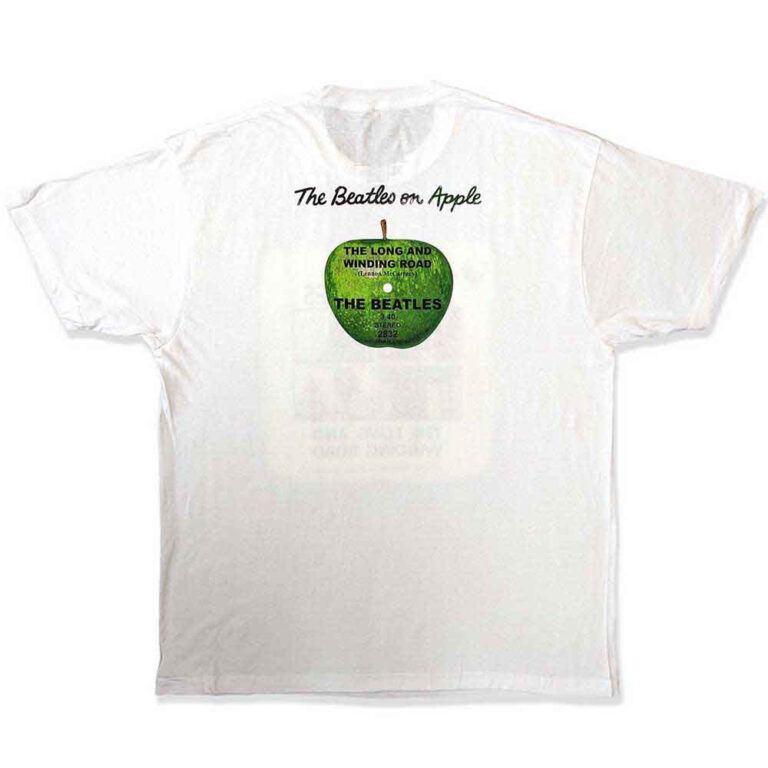 The Beatles Vintage Long & Winding Road White Back Print T-Shirt