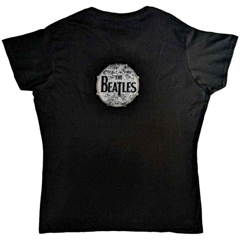 The Beatles With The Beatles Black Back Print Ladies T-Shirt