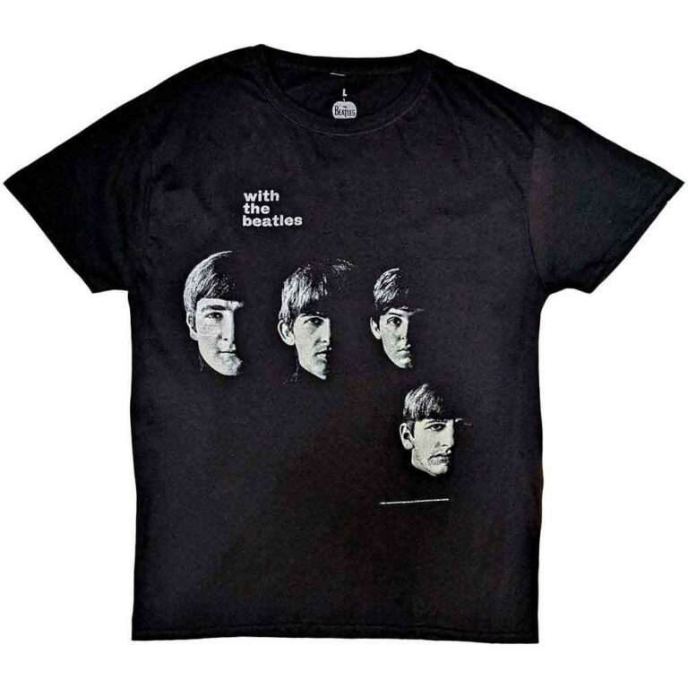 The Beatles Vintage With The Beatles Black Back Print T-Shirt