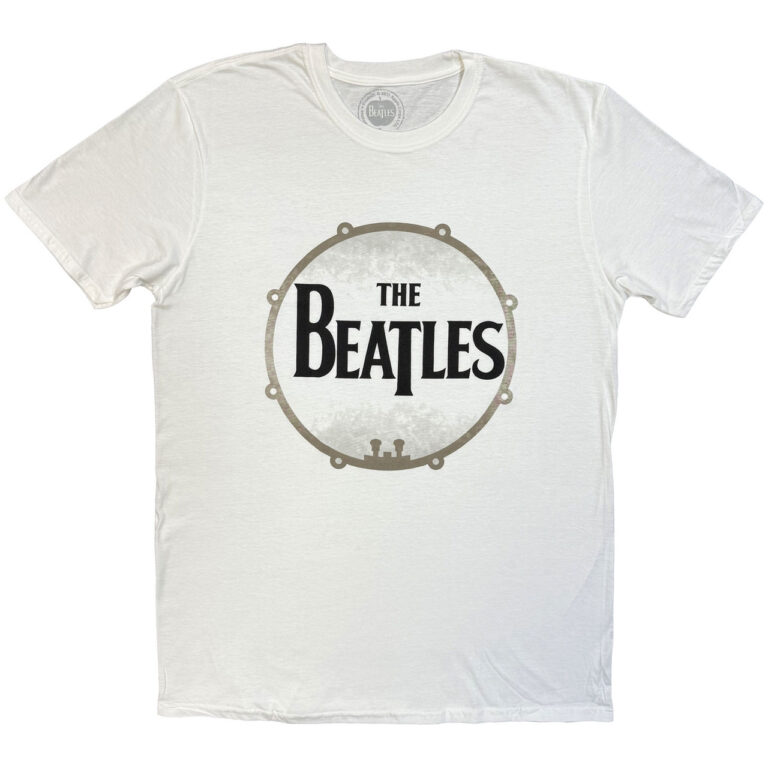The Beatles Drum Skin White T-Shirt