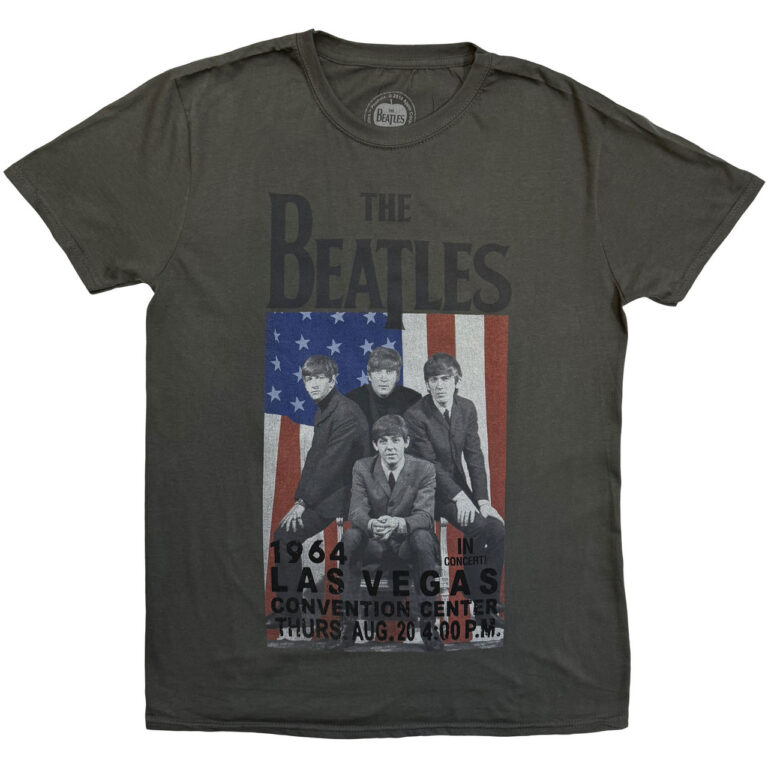 The Beatles Flag/Vegas Grey T-Shirt